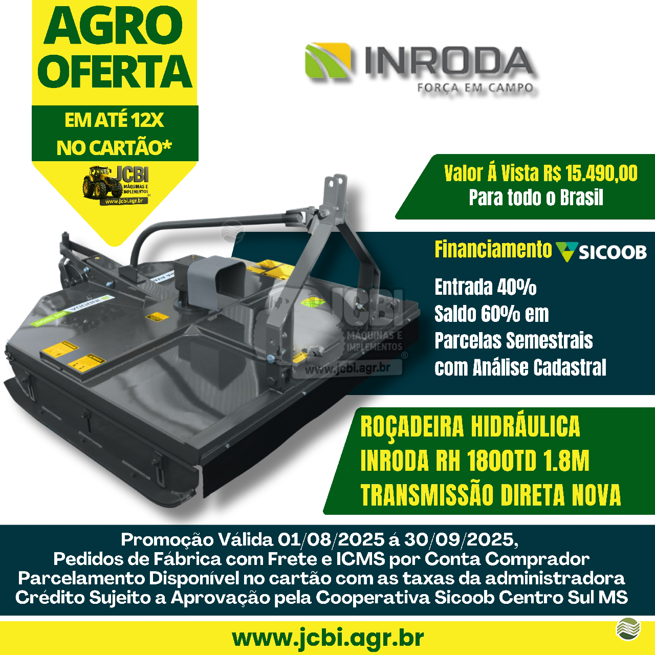 ROCADEIRA HIDRÁULICA de JCBi Máquinas e Implementos Agrícolas